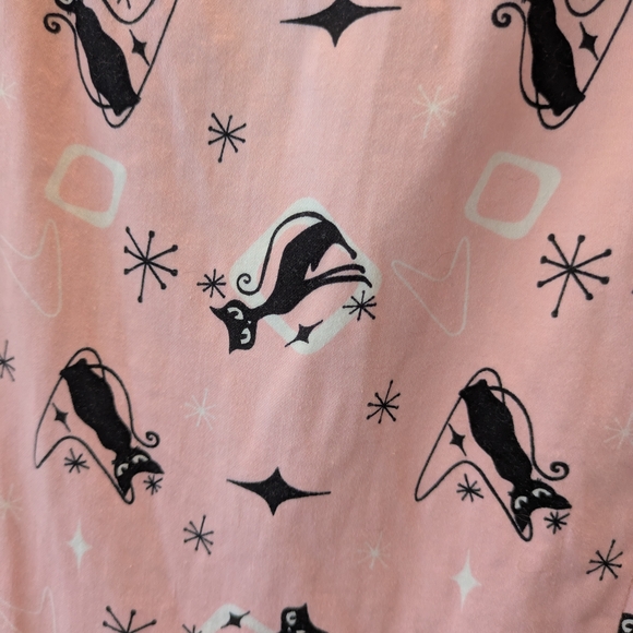 Voodoo Vixen Pink and Black Midi Dress - Picture 4 of 4